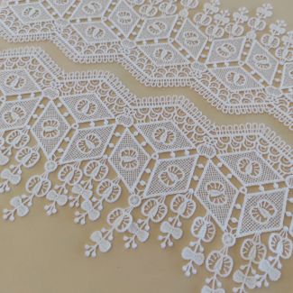 Мереживо натуральне 9,5 см 0123_02 Білий
