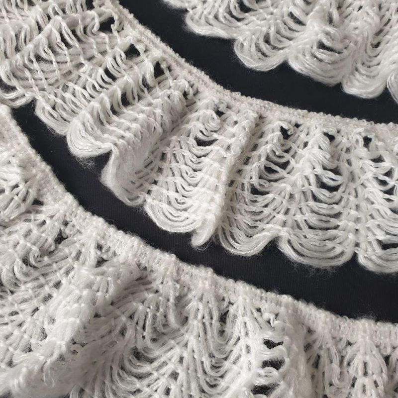 В'язане мереживо 7,5 см 1883_02 Білий В'язане мереживо 7,5 см 1883_02 Білий