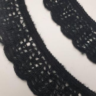 В'язане мереживо 4 см 1876_01 Чорний