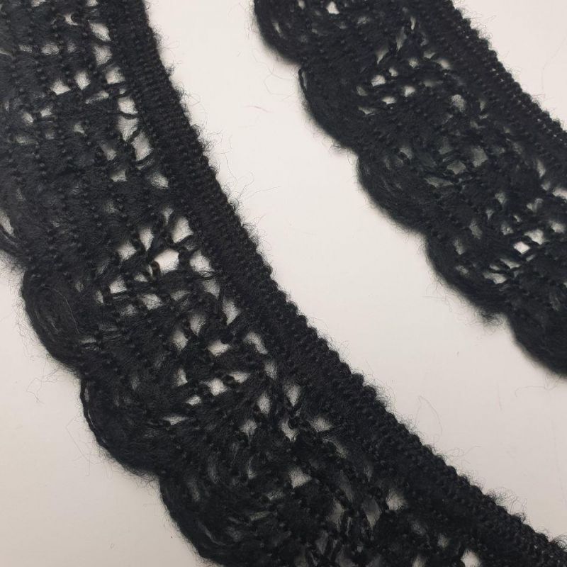 В'язане мереживо 4 см 1876_01 Чорний