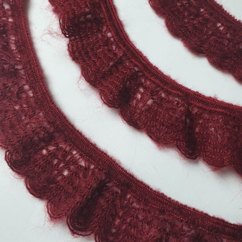 В'язане мереживо 4 см 1876_09 Бордо