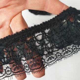 В'язане мереживо 3,5 см 1948_01 Чорний