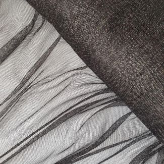 Сітка з люрексовою ниткою (101) Чорний-Срібло