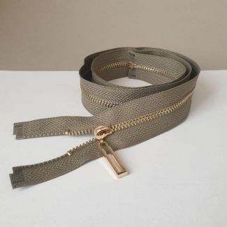 Блискавка металева №3 70 см (504) Сіра оливка