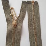 Блискавка металева №3 70 см (504) Сіра оливка