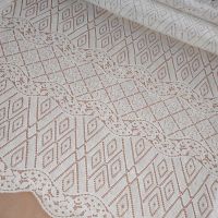 Мереживна тканина "Angelo" з натуральною ниткою (5160_02) Молочний