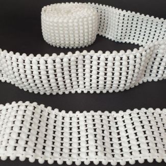 Резинка декоративна "Balls" 5 см (1190_02) Біла