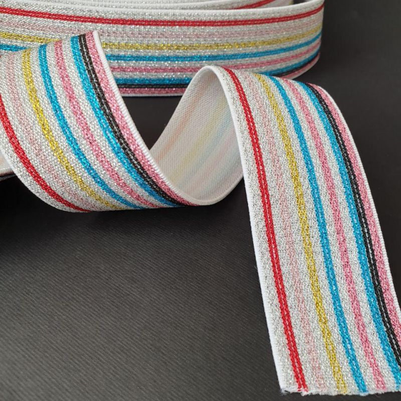 Резинка декоративна 3.5 см (3375) Люрекс