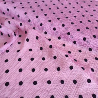 Шифон муар "Горох" з флоковим напиленням (1102_08), фрезовий