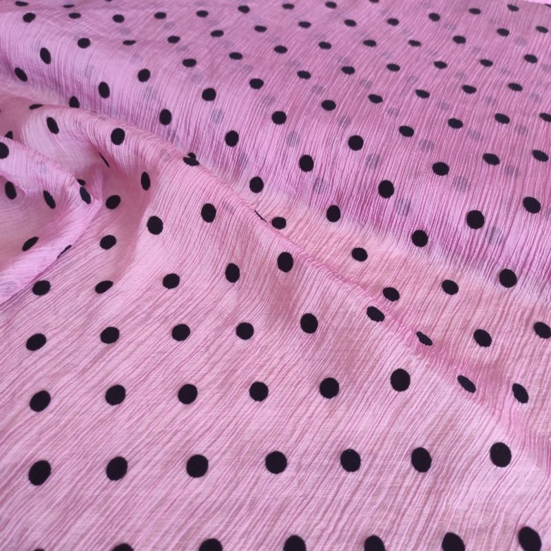 Шифон муар "Горох" з флоковим напиленням (1102_08), фрезовий