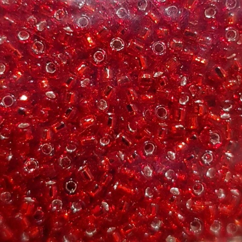 Бісер MATSUNO Японія 11RR 100гр №37 Червоний світлий, блискучий