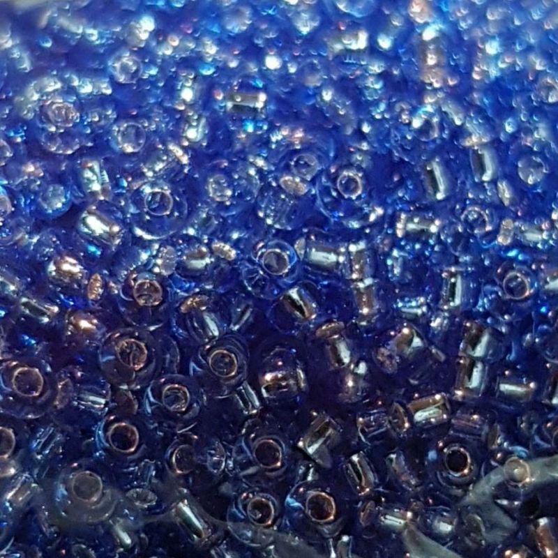 Бісер MATSUNO Японія 11RR 100гр №43 Світло-синій, блискучий