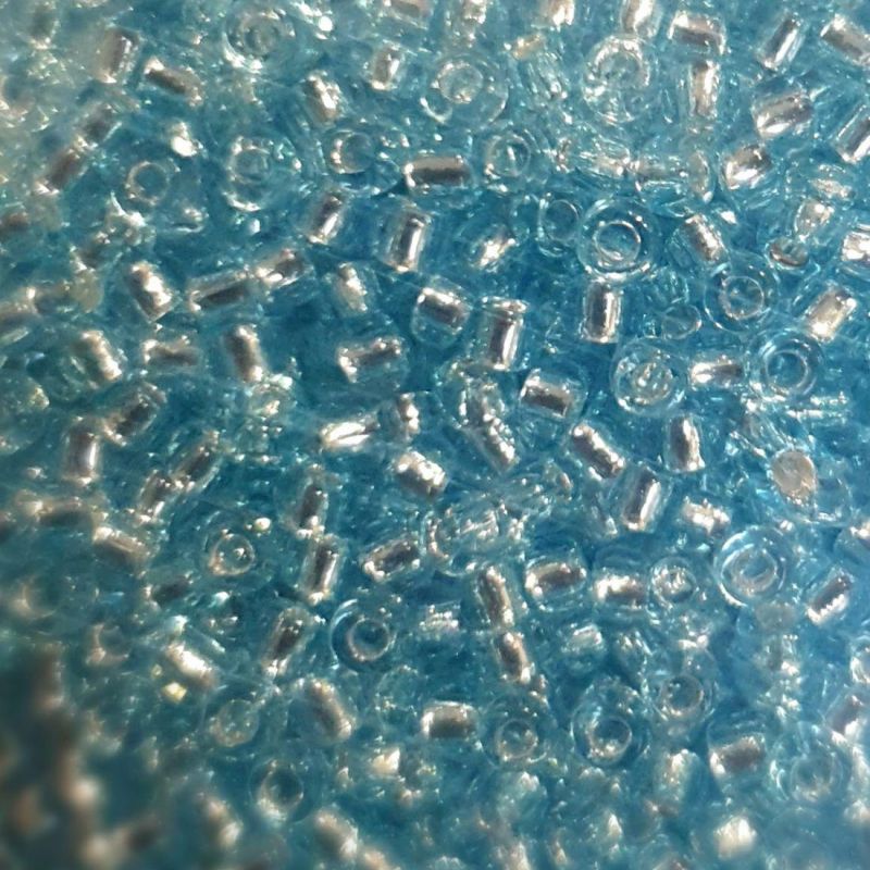 Бісер MATSUNO Японія 11RR 100гр №47 Середньо-блакитний, блискучий