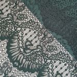 Мереживна тканина "SEASHELL" з кордовою ниткою (В222_12) Смарагд