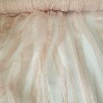 Сітка "Смуга" з мереживним малюнком D900_06 Пудра