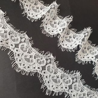 Мереживо французьке 4 см 56116_02 Білий Мереживо французьке 4 см 56116_02 Білий