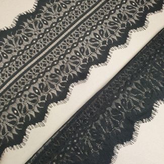 Мереживо французьке 18 см 7553_01 Чорний Мереживо французьке 18 см 7553_01 Чорний