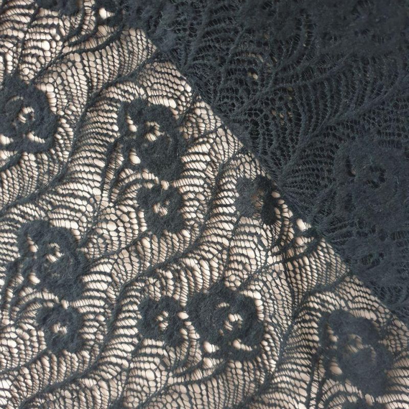 Тканина мереживна Ангора "Квіти" 1119_01 Чорний Тканина мереживна Ангора "Квіти" 1119_01 Чорний