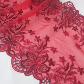 Швейцарське мереживо 25 см 23346_10 Червоний