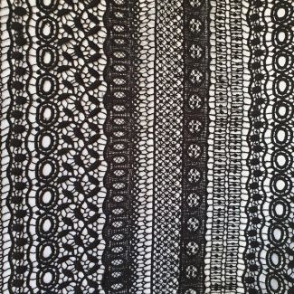 Мереживо макраме без бахроми (1014_01) Чорний