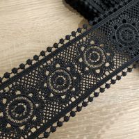 Мереживо натуральне 8 см 0168_01 FW20 Чорний