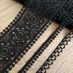Мереживо натуральне 8 см 0168_01 FW20 Чорний