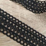 Мереживо натуральне 3,5 см 0175_01 FW20 Чорний