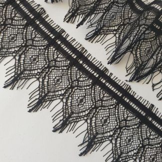 Мереживо французьке 7 см 07_01 Чорний Мереживо французьке 7 см 07_01 Чорний