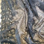 Тканина мереживна вишивка на сітці "Beau" 1635_01 Чорний