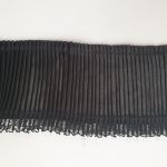 Тасьма атласне пліссе з мереживом 6см Тасьма атласне пліссе з мереживом 6см