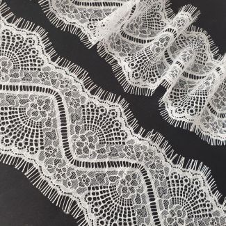 Мереживо французьке 10 см 7508_02 Білий Мереживо французьке 10 см 7508_02 Білий