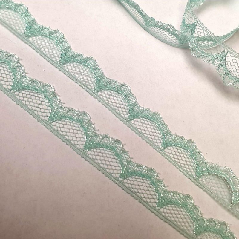 Мереживо на сітці 0.8 см 01_11 М'ятний