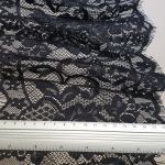 Мереживо французьке "Троянда" 19 см 169_01 Чорний