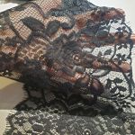 Мереживо французьке "Троянда" 19 см 169_01 Чорний