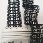 Мереживо вузьке 3 см 231-2_01 Чорний