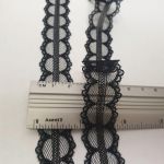 Мереживо на сітці 2 см 265 / В2_01 Чорний