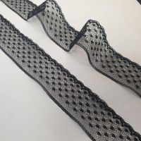 Мереживо на сітці 3 см 608_01 Чорний Мереживо на сітці 3 см 608_01 Чорний