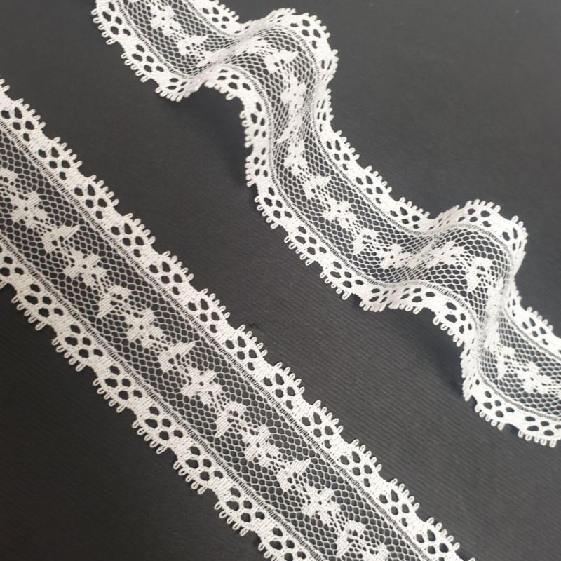 Мереживо на сітці 2.4 см 741_02 Білий