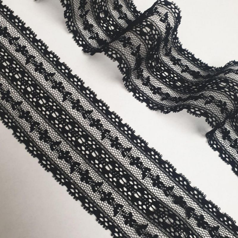 Мереживо на сітці 5 см 741-2_01 Чорний