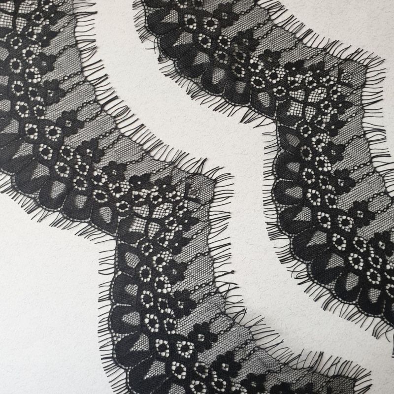 Мереживо французьке 7 см 7819_01 Чорний Мереживо французьке 7 см 7819_01 Чорний