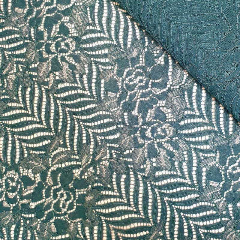 Мереживна тканина "Melodi" з кордовою ниткою 3179_12 Смарагдовий