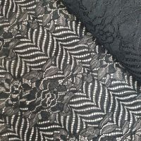 Мереживна тканина "Melody" з кордовою ниткою (3179_01) Чорний