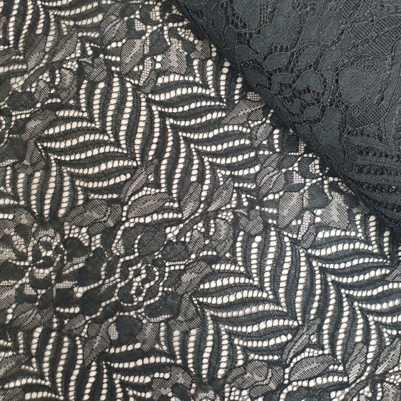 Мереживна тканина "Melody" з кордовою ниткою 3179_01 Чорний