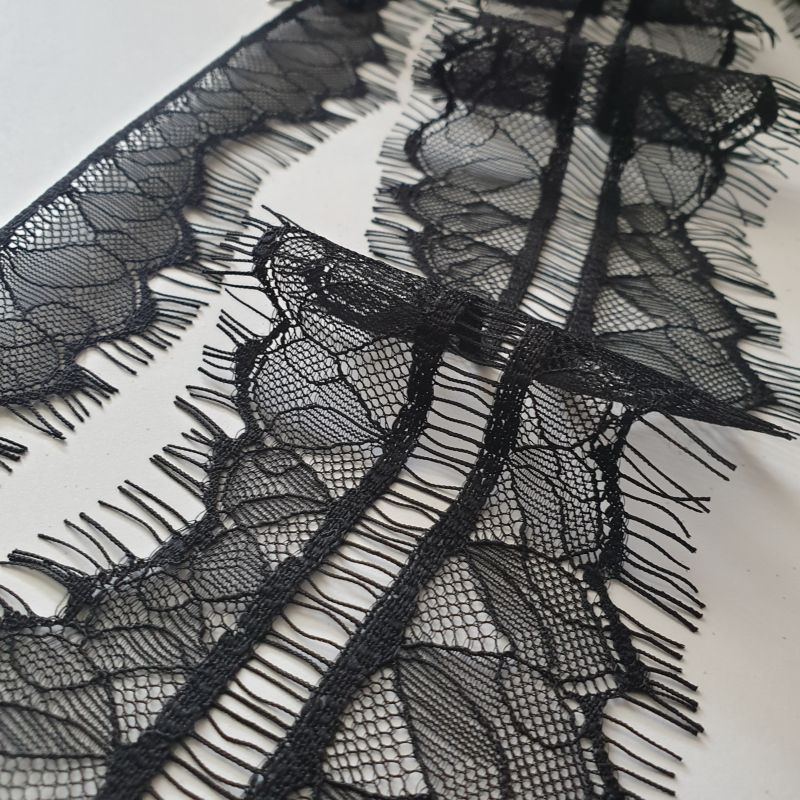 Мереживо французьке 6 см 43526_01 Чорний Мереживо французьке 6 см 43526_01 Чорний