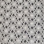 Мереживна тканина "Flora" з натуральною ниткою 2739_02 Молоко
