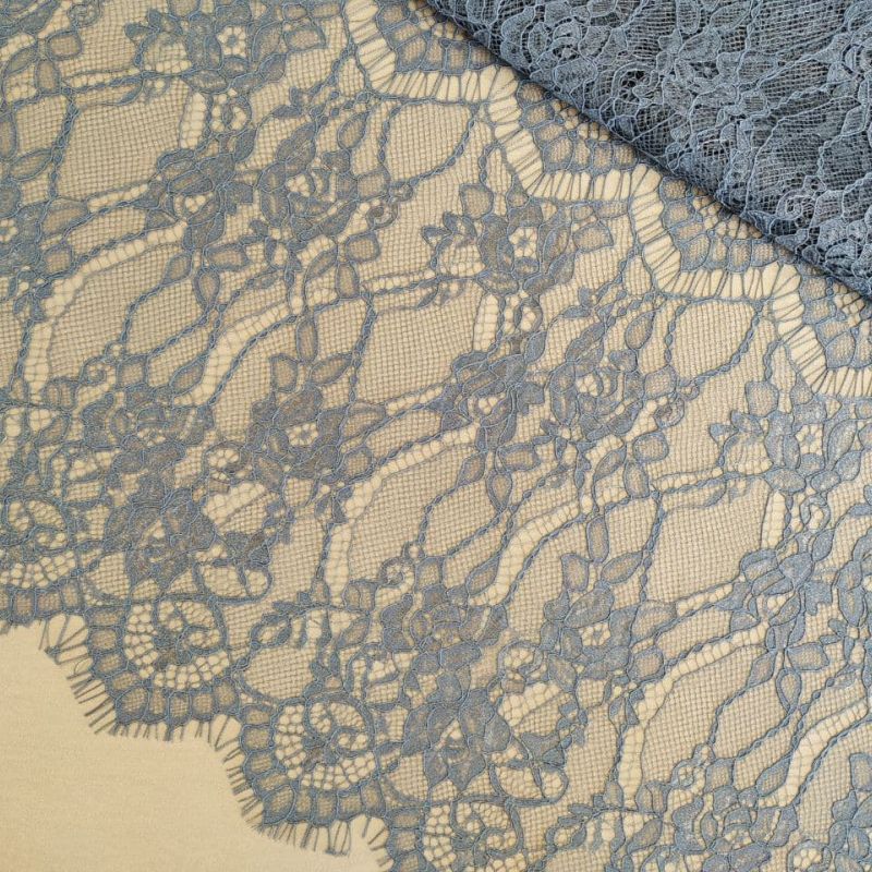 Мереживна тканина "Stella" з кордовою ниткою 70190G_21 Антрацит Мереживна тканина "Stella" з кордовою ниткою 70190G_21 Антрацит