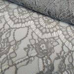 Мереживна тканина "Stella" з кордовою ниткою 70190G_03 Сірий (сталевий)
