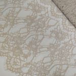 Мереживна тканина "Stella" з кордовою ниткою 70190G_04 Кремовий