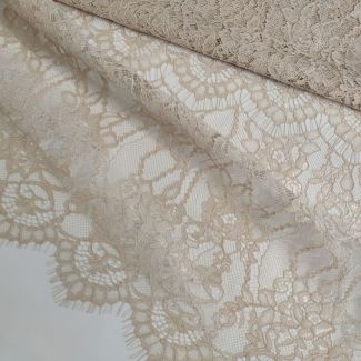 Мереживна тканина "Stella" з кордовою ниткою (70190G_04) Кремовий