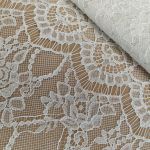 Мереживна тканина "Stella" з кордовою ниткою 70190G_02 Білий